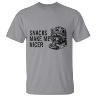 Funny Raccoon Eating Pizza T Shirt Snacks Make Me Nicer