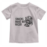 Funny Raccoon Eating Pizza Toddler T Shirt Snacks Make Me Nicer