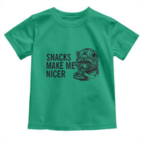 Funny Raccoon Eating Pizza Toddler T Shirt Snacks Make Me Nicer