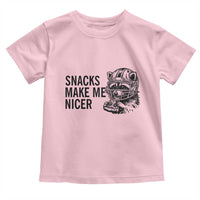 Funny Raccoon Eating Pizza Toddler T Shirt Snacks Make Me Nicer