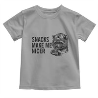 Funny Raccoon Eating Pizza Toddler T Shirt Snacks Make Me Nicer