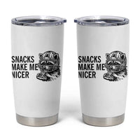 Funny Raccoon Eating Pizza Tumbler Cup Snacks Make Me Nicer