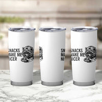 Funny Raccoon Eating Pizza Tumbler Cup Snacks Make Me Nicer
