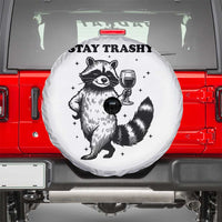 Stay Trashy Raccoon Spare Tire Cover Funny Raccoon Drinking Wine Meme