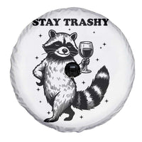 Stay Trashy Raccoon Spare Tire Cover Funny Raccoon Drinking Wine Meme