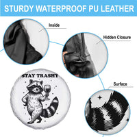 Stay Trashy Raccoon Spare Tire Cover Funny Raccoon Drinking Wine Meme
