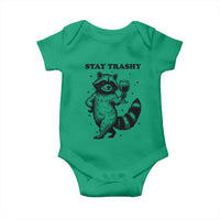 Stay Trashy Raccoon Baby Onesie Funny Raccoon Drinking Wine Meme