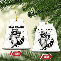 Stay Trashy Raccoon Ceramic Ornament Funny Raccoon Drinking Wine Meme