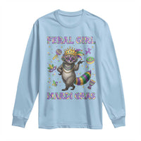 Mardi Gras Raccoon Long Sleeve Shirt Feral Girl Mardi Gras