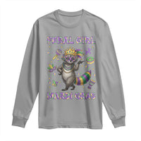 Mardi Gras Raccoon Long Sleeve Shirt Feral Girl Mardi Gras