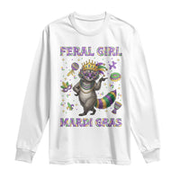 Mardi Gras Raccoon Long Sleeve Shirt Feral Girl Mardi Gras