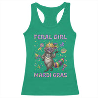 Mardi Gras Raccoon Racerback Tank Top Feral Girl Mardi Gras