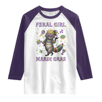 Mardi Gras Raccoon Raglan Shirt Feral Girl Mardi Gras