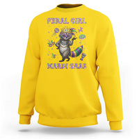 Mardi Gras Raccoon Sweatshirt Feral Girl Mardi Gras