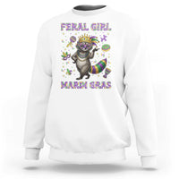 Mardi Gras Raccoon Sweatshirt Feral Girl Mardi Gras