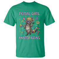 Mardi Gras Raccoon T Shirt Feral Girl Mardi Gras
