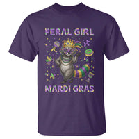 Mardi Gras Raccoon T Shirt Feral Girl Mardi Gras