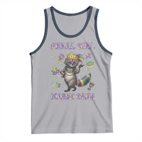 Mardi Gras Raccoon Tank Top Feral Girl Mardi Gras
