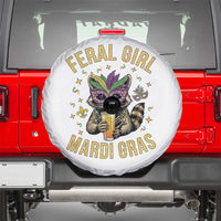 Mardi Gras Raccoon Spare Tire Cover Feral Girl Mardi Gras Trash Panda
