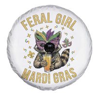 Mardi Gras Raccoon Spare Tire Cover Feral Girl Mardi Gras Trash Panda