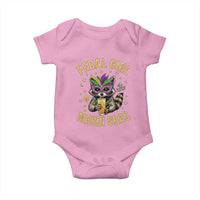 Mardi Gras Raccoon Baby Onesie Feral Girl Mardi Gras Trash Panda