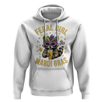 Mardi Gras Raccoon Hoodie Feral Girl Mardi Gras Trash Panda