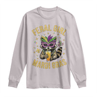 Mardi Gras Raccoon Long Sleeve Shirt Feral Girl Mardi Gras Trash Panda