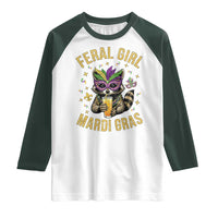 Mardi Gras Raccoon Raglan Shirt Feral Girl Mardi Gras Trash Panda