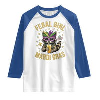 Mardi Gras Raccoon Raglan Shirt Feral Girl Mardi Gras Trash Panda