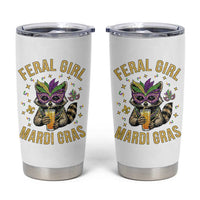 Mardi Gras Raccoon Tumbler Cup Feral Girl Mardi Gras Trash Panda