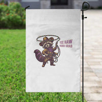 Mardi Gras Raccoon Garden Flag Yee Haw Cowboy Mardi Gras Carnival Trendy Meme