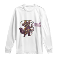 Mardi Gras Raccoon Long Sleeve Shirt Yee Haw Cowboy Mardi Gras Carnival Trendy Meme