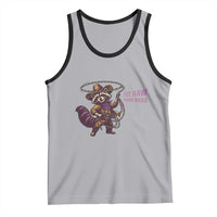 Mardi Gras Raccoon Tank Top Yee Haw Cowboy Mardi Gras Carnival Trendy Meme