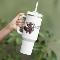 Mardi Gras Raccoon Tumbler With Handle Yee Haw Cowboy Mardi Gras Carnival Trendy Meme