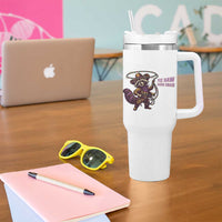 Mardi Gras Raccoon Tumbler With Handle Yee Haw Cowboy Mardi Gras Carnival Trendy Meme