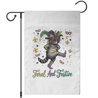 Mardi Gras Raccoon Garden Flag Feral And Festive
