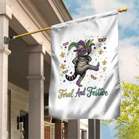 Mardi Gras Raccoon Garden Flag Feral And Festive