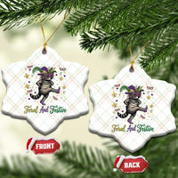 Mardi Gras Raccoon Ceramic Ornament Feral And Festive