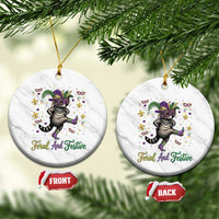 Mardi Gras Raccoon Ceramic Ornament Feral And Festive