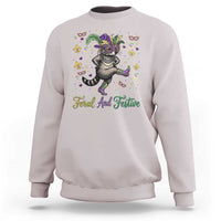 Mardi Gras Raccoon Sweatshirt Feral And Festive