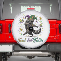 Mardi Gras Raccoon Spare Tire Cover Feral And Festive Trased Panda