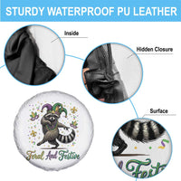 Mardi Gras Raccoon Spare Tire Cover Feral And Festive Trased Panda