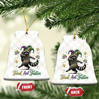 Mardi Gras Raccoon Ceramic Ornament Feral And Festive Trased Panda