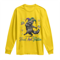 Mardi Gras Raccoon Long Sleeve Shirt Feral And Festive Trased Panda