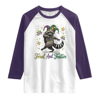 Mardi Gras Raccoon Raglan Shirt Feral And Festive Trased Panda