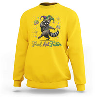 Mardi Gras Raccoon Sweatshirt Feral And Festive Trased Panda