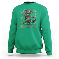 Mardi Gras Raccoon Sweatshirt Feral And Festive Trased Panda