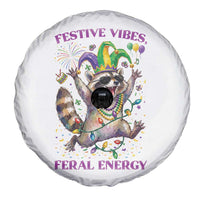 Mardi Gras Raccoon Spare Tire Cover Festive Vibes Feral Energy