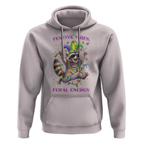 Mardi Gras Raccoon Hoodie Festive Vibes Feral Energy