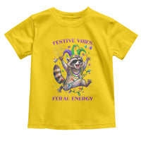 Mardi Gras Raccoon Toddler T Shirt Festive Vibes Feral Energy